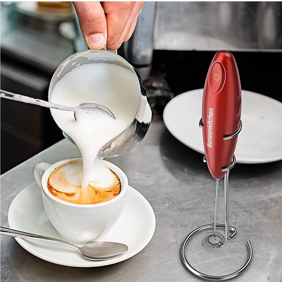 New- Unopened Box Bonsenkitchen Electric Milk Frother/Handheld Drink Mixer - Picture 6 of 7